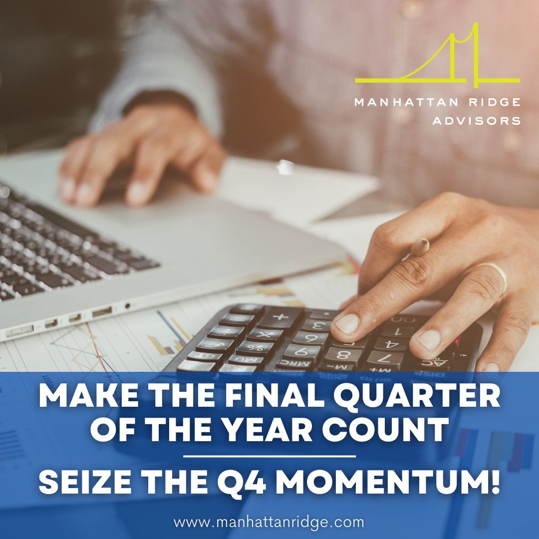 ManhattanRidge's tweet image. Q4 is more than just a culmination; it&apos;s a chance to review the year&apos;s triumphs, learn from its challenges, and set the stage for a prosperous future. 

Let&apos;s end the year stronger than ever. Here&apos;s to making the final quarter count! 

#ManhattanRidgeAdvisors #ChartingSuccess