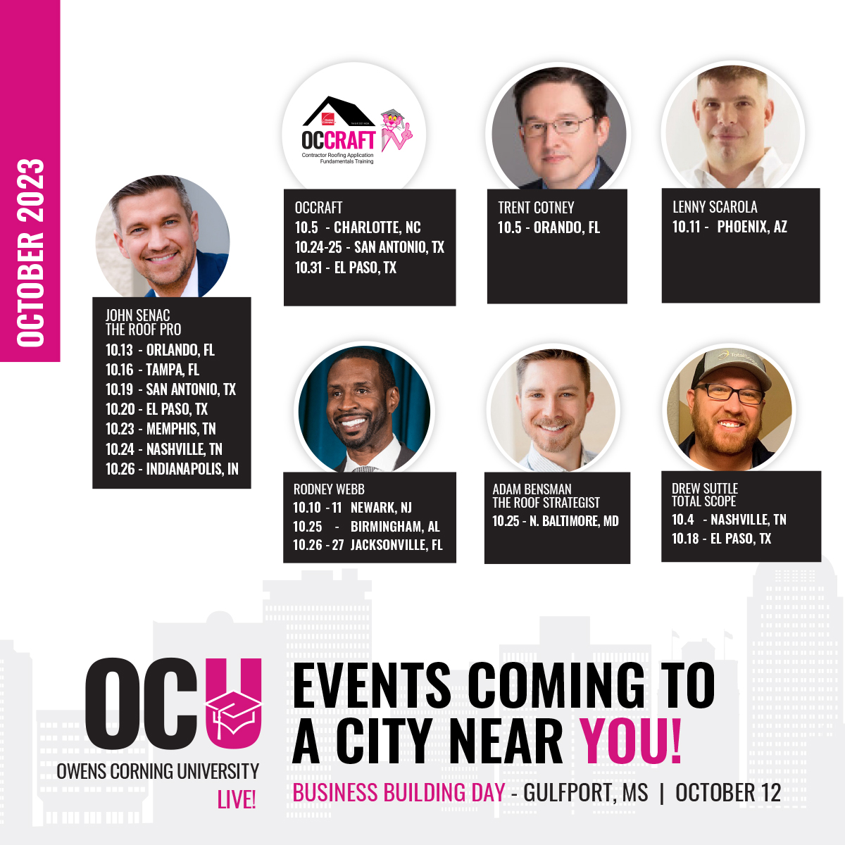 We have a full line-up of OCU Live! events coming to a city near you in October! Register for free: bit.ly/45a2P6n