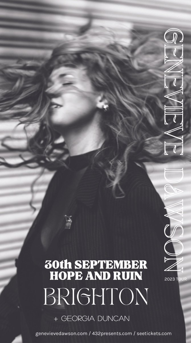 Bristol that was gorgeous, what a way to begin. The person who had driven from North Wales: you’re the reason! BRIGHTON 🌊🌊🌊🌊 we are coming for you tomorrow!! Tickets here: seetickets.com/event/geneviev…

Also a friend described me as grunge-jazz and now I won’t stop using it