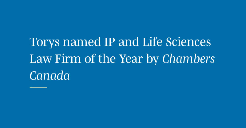 We are delighted to be named IP and Life Sciences Law Firm of the Year at the Chambers Canada Awards 2023. The award speaks to talent across our IP, life sciences, regulatory, litigation and corporate capabilities. Learn more: bit.ly/3tdiLaC