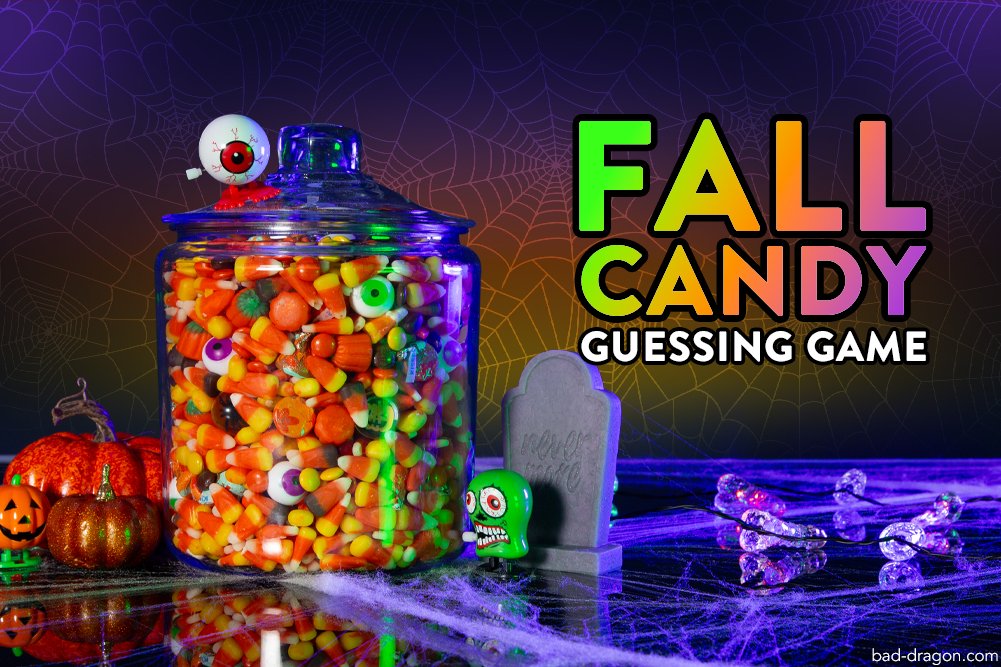 bad_dragon's tweet photo. Time for our Fall Candy Guessing Game! Guess the exact total number of “Candy Corn” inside the jar to win!  Please note: Guesses will only qualify for the contest if submitted via the form at the link below. Good luck! 
#baddragon 
https://t.co/Na8bzqEf9v