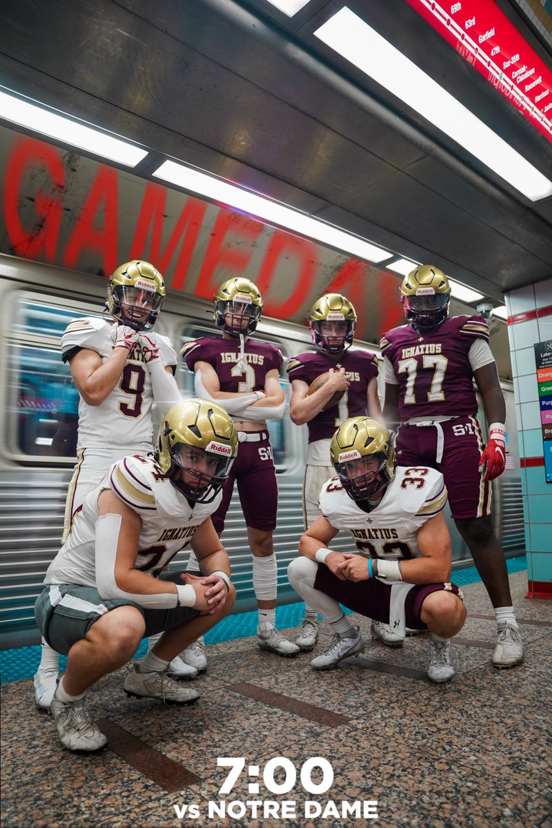 𝐆𝐀𝐌𝐄𝐃𝐀𝐘.

🆚 Notre Dame CP
⏰ 7:00 PM CST
📍 Niles, Illinois
📅 Friday, September 29th
☀️ 69° at kickoff
🎟️ On Instagram