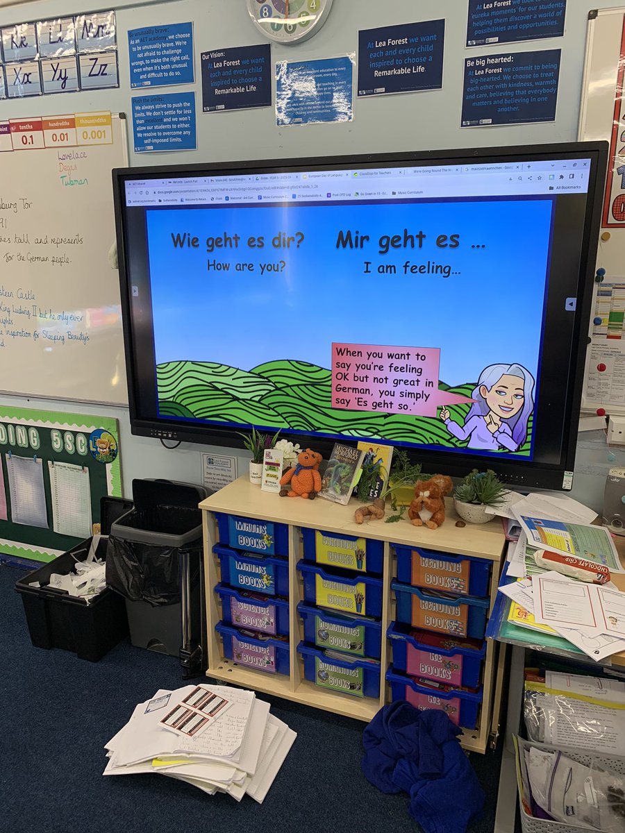 LFP_MrsC's tweet photo. #LFP5SC and #LFP5SJ have been learning all about Germany and its language today. We also listened to Ashenputtel (Cinderella) in German! Es war sehr gut! @Lea_Forest_HT @lea_forest_aet @AETAcademies @BirminghamEdu https://t.co/MRymaHuF9I