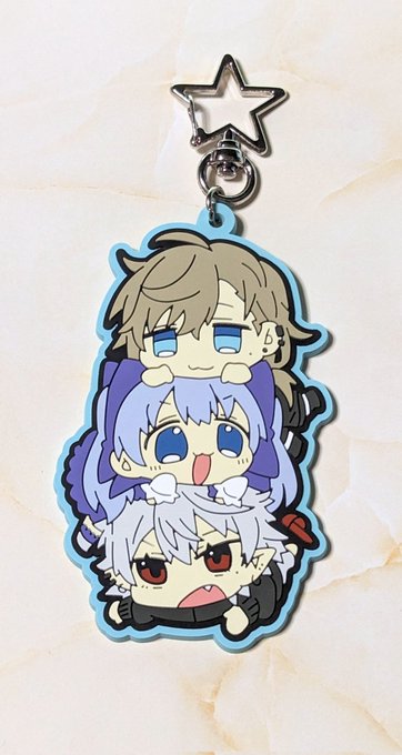 【#にじそうさく08 頒布物⑤】かなちーくずラバーキーホルダー9cmでちょい長めでちょうどいい大きさのキーホルダーです!可愛い星型ナスカン付き#にじそうさく 