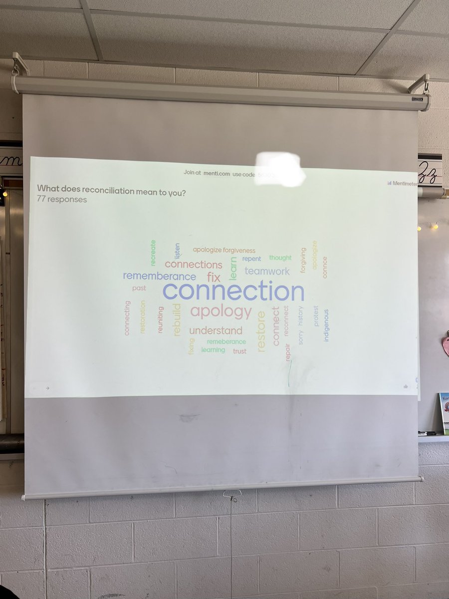 MsThamotharan's tweet photo. What reconciliation means to grade 7 students @faircloughps https://t.co/7xLErUj435