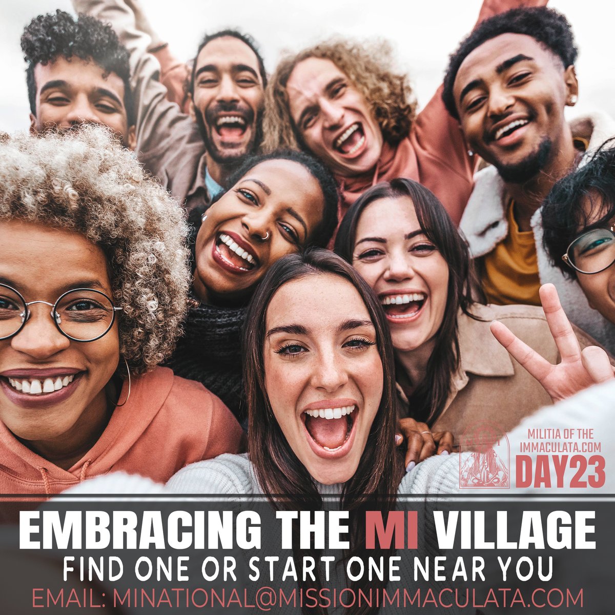 MilitiaImmacul3's tweet photo. 🌟 Day 23: Embracing the MI Village 🌟
Interested n joining the MI Village near u or starting one? Click here https://t.co/Al7QILblsB and explore the bonds that strengthen us in our devotion.
#MilitiaOfTheImmaculata #MIVillage #FaithJourneyTogether #MICommunity https://t.co/E0tpKYfvLT