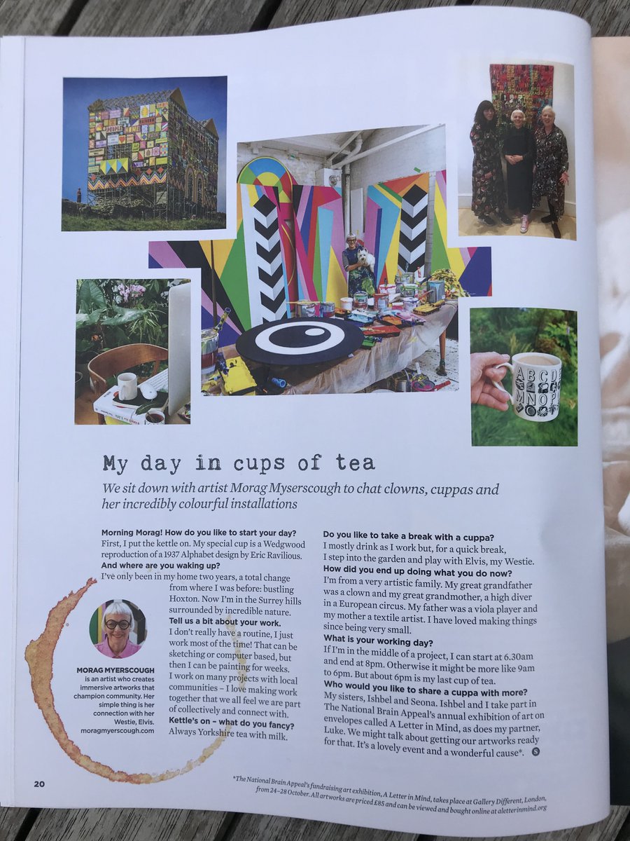 The National Brain Appeal (@brainappeal) on Twitter photo Delighted to see ALIM artist <a href="/MoragMyerscough/">morag myerscough</a> in the latest edition of <a href="/simplethingsmag/">The Simple Things</a> talking about her art, cuppa of choice and taking part in this year's A Letter in Mind alongside sister Ishbel ✨ Don't miss out and stay tuned as we announce more #ALIM23 surprises! Delighted to see ALIM artist <a href="/MoragMyerscough/">morag myerscough</a> in the latest edition of <a href="/simplethingsmag/">The Simple Things</a> talking about her art, cuppa of choice and taking part in this year's A Letter in Mind alongside sister Ishbel ✨ Don't miss out and stay tuned as we announce more #ALIM23 surprises!