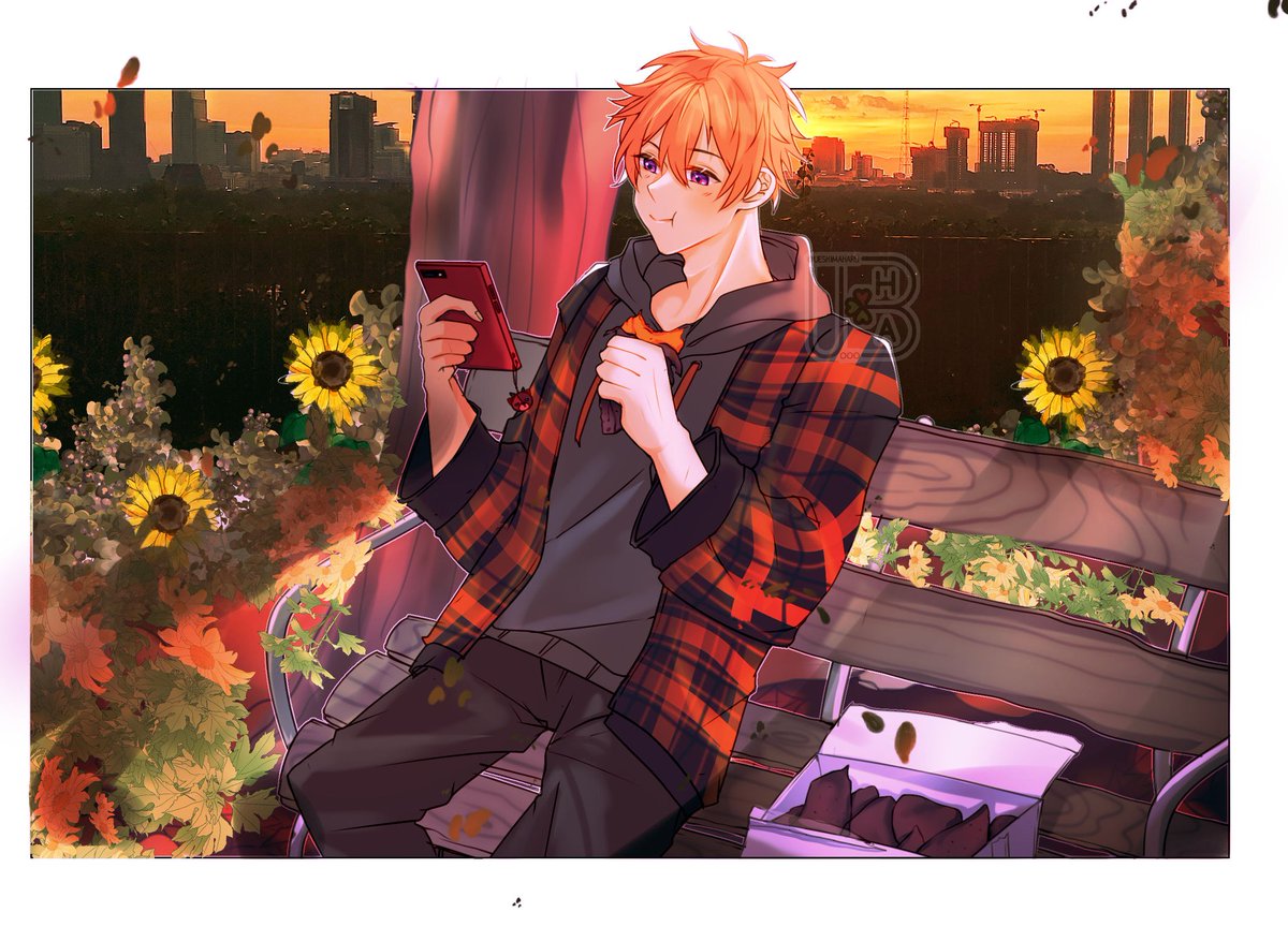 🍁「サツマイモを手に入れた。公園で会って一緒に食べよう」。🍠

#obm秋企画 #obeymebeelzebub #おべいみー