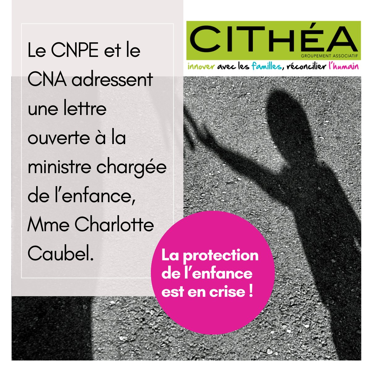 CAssociatif's tweet photo. 🚨 #AlerteProtectionEnfance 
🚸 La protection de l’enfance en France est en crise. Le @CNPE et le @CNA appellent à un plan Marshall d’urgence. ✍ Voir plus: https://t.co/zrOxMvj3yw
#PlanMarshallProtectionEnfance #SoutienAuxEnfants #Mobilisation
@CharlotteCaubel @ElisabethBORNE https://t.co/yagGPg8UVi