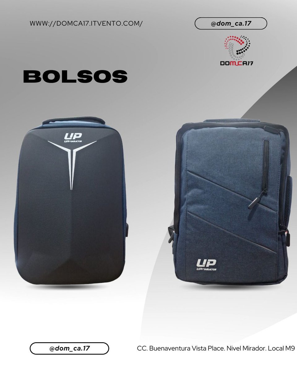 dom_ca's tweet photo. Bolsos 🎒 U PRODUCTS
☑️ B002 ANTIRROBO - $ 29
☑️ B003 TIPO MALETIN - $ 24
Regreso a Clases con @dom_ca.17

📌Te esperamos: CC Buenaventura Vista Place. Nivel Mirador. Local M9 @ccbvistaplace
🛒Visita nuestra tienda Online: 📲 

#domca17 #escuela #colegio #clases https://t.co/h4V4gajPIV