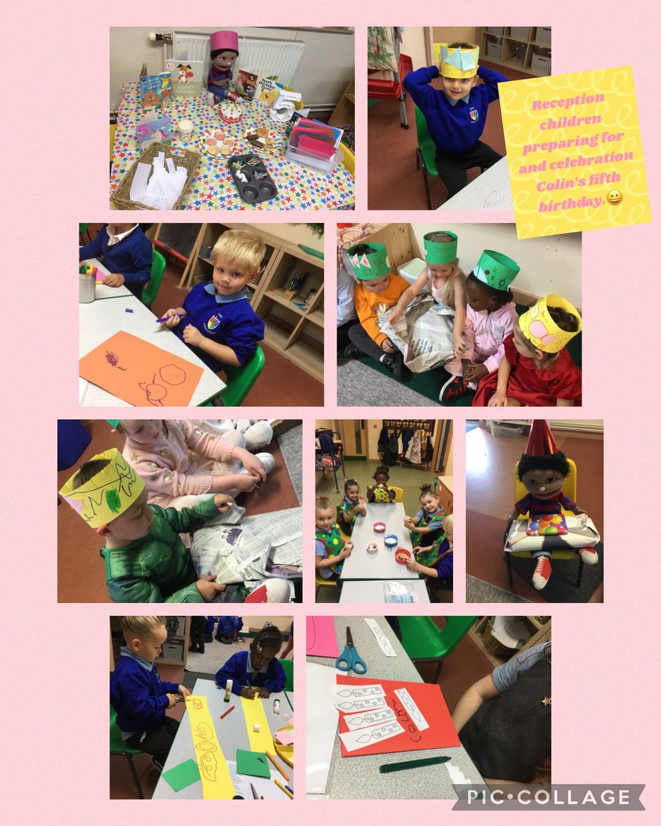 SchoolTrelai's tweet photo. Reception children have had a busy week! We have been writing birthday cards, making party hats and decorating cakes.🤗 All to say Penblwydd Hapus to Colin. Five years old today.👏🏽 #tpsexpressivearts #tpshumanities https://t.co/prUoEBakkp