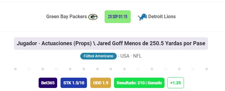 Jrem_Sports's tweet photo. #Freebets #Parley #Parlay #bettingexpert #MLBPicks #NFLPicks #Premium #bettingpicks #sportsbettingpicks 

Acierto en la #MLB Y #NFL Ingresa y Consigue Nuestros #FreePicks +2.27 Uds

Telegram: https://t.co/Tm3dyHvDAF
Web: https://t.co/VUbAKblK1Y https://t.co/OarEhAyRym
