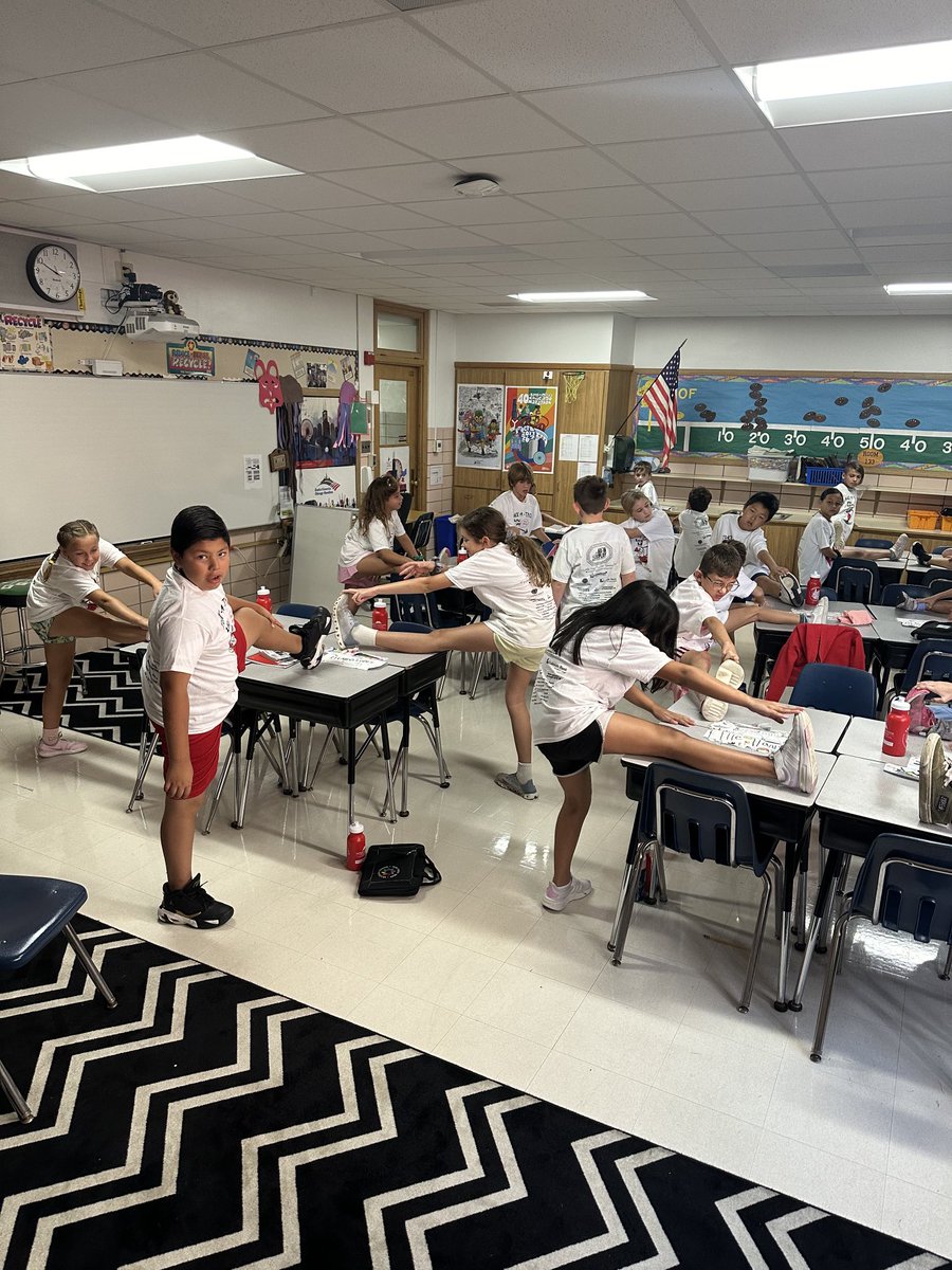 Getting stretched out for Track-a-Thon!  #engaged64