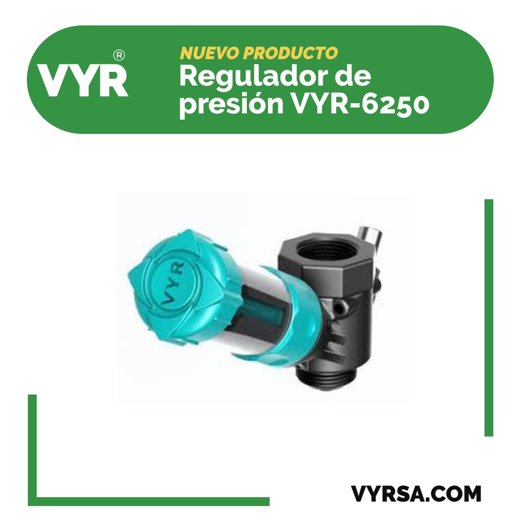 VYRirrigation's tweet photo. Ya disponible el nuevo regulador de presión VYR-6250. Para electro-válvulas VYR de 1-7 BAR y con puerto de lectura de presión. #riegoautomatico #controlderiego https://t.co/ufcLe6r95i