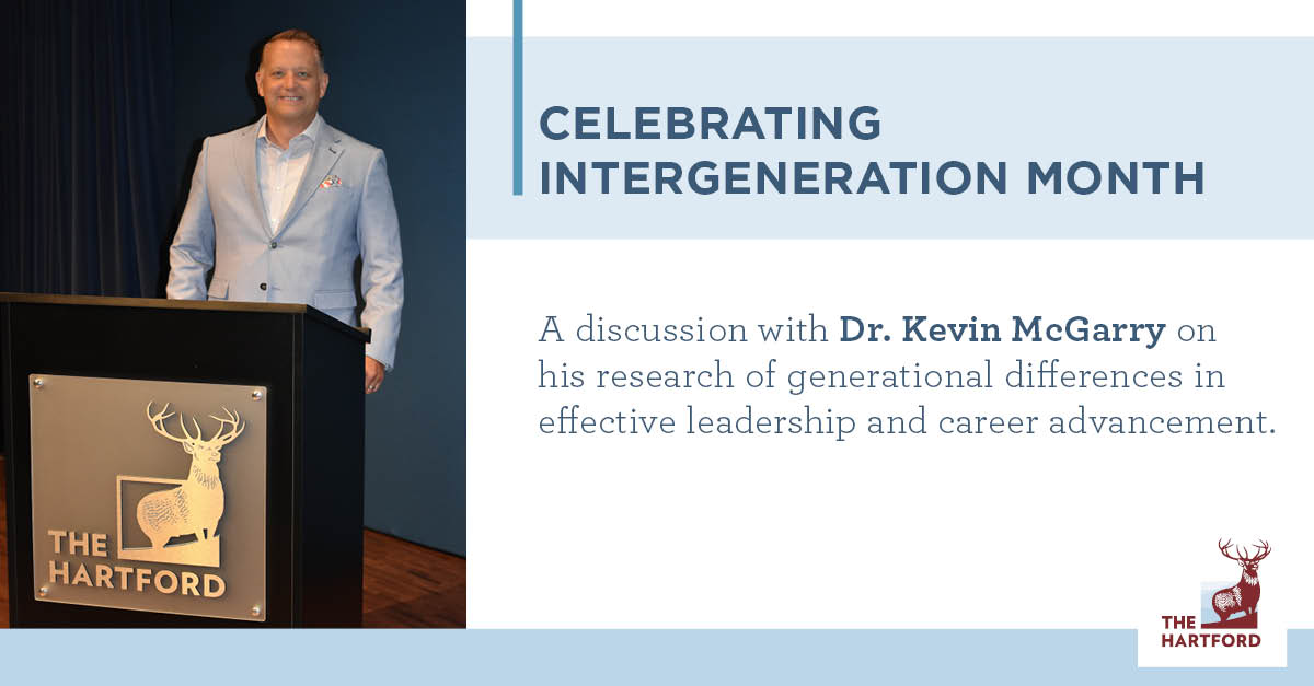 For Intergeneration Month, The Hartford's MatPros & YoPros hosted Dr. Kevin McGarry in a discussion on his research of generational differences in leadership and more. ms.spr.ly/60189meXM