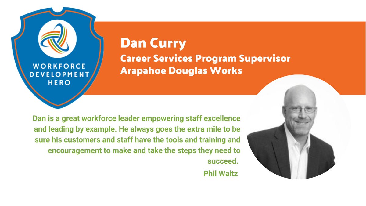 NAWDP's tweet image. Congratulations to Dan Curry for being recognized as a #WorkforceHero. His dedication to ensuring customers and staff have the tools, training, and encouragement to succeed is unmatched. Thank you, Dan, for your leadership. www.nawdp.og   

#WorkforceDevelopmentMonth #NAWDP