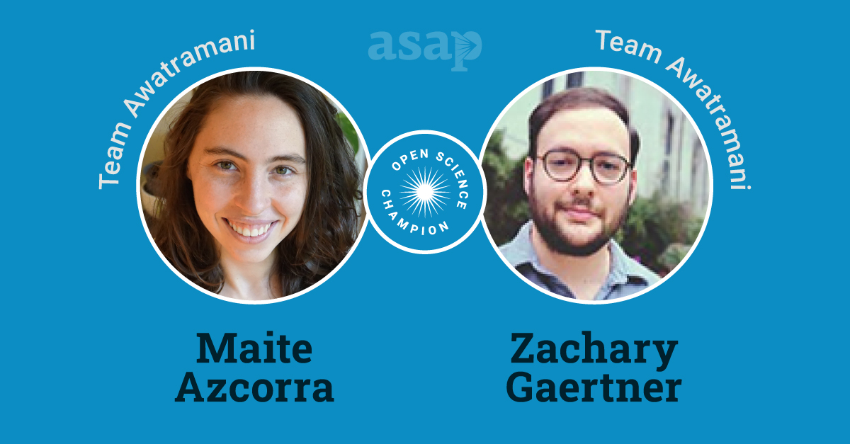 ASAP_Research's tweet photo. Congrats to September's #OpenScience champions Maite Azorra and @Z_Gaertner! We're recognizing them for sharing underlying fiber photometry and RNA sequencing data, along with the analysis code, protocols, and RRIDs. See more: https://t.co/lt6XuE6j30 https://t.co/K79N7qYQ66