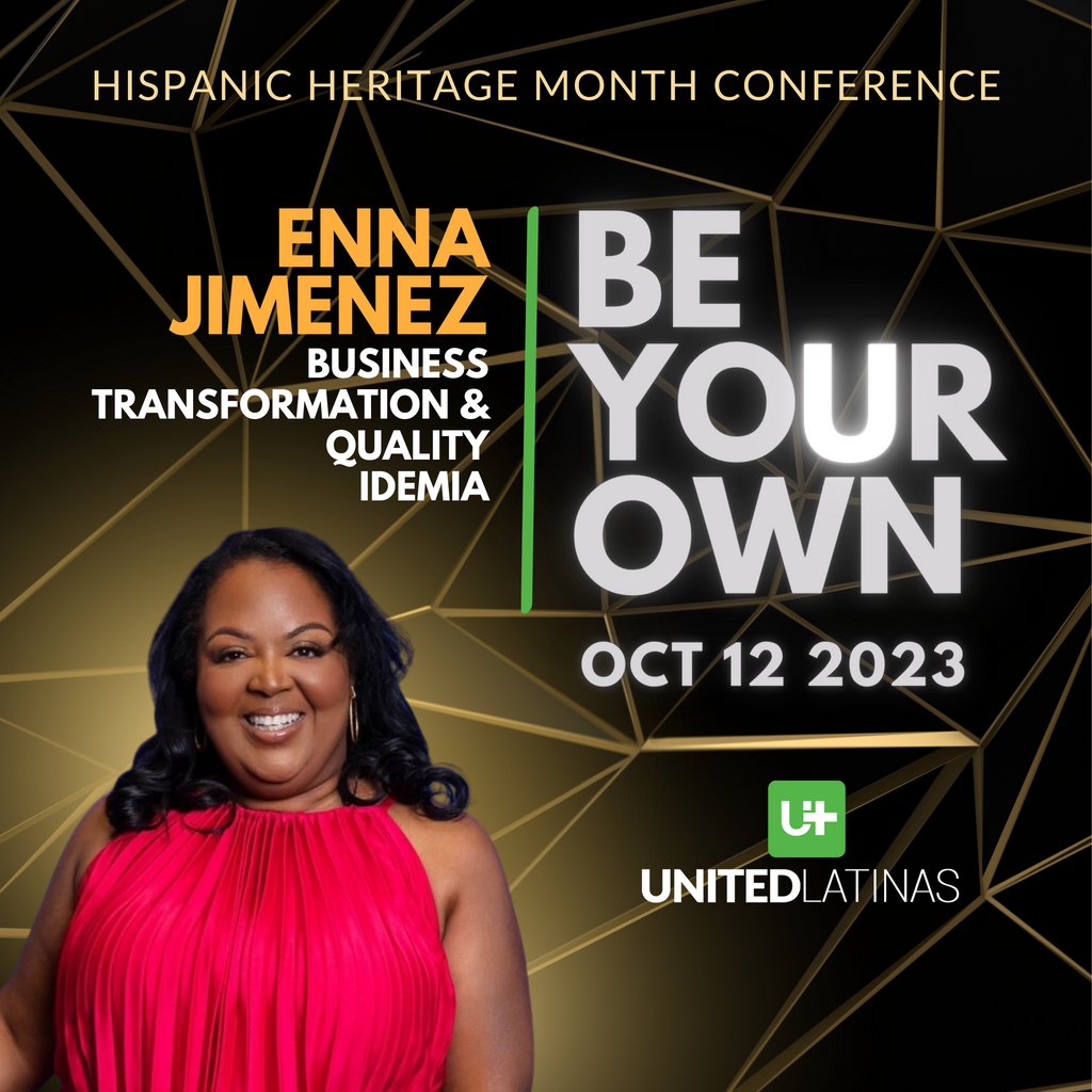 Join Enna Jimenez, at the United Latinas 2023 HHM "Be Your OWN" Conference.

Register today at: eventbrite.com/e/united-latin…