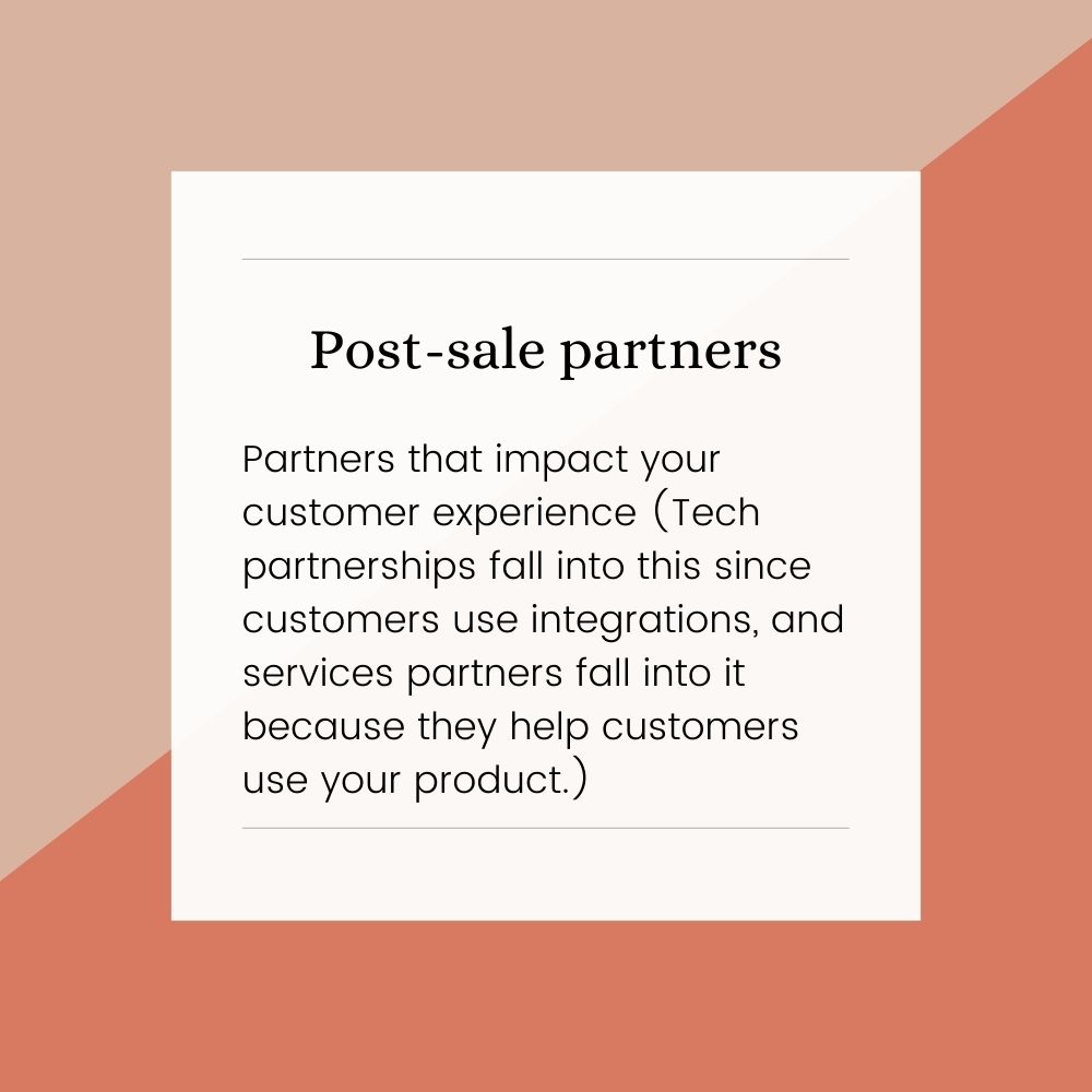 👩‍💻 Happy Partner Terms Friday!

This week's term: Post-sale partners.

For a full list, see our partnerships and tech glossary: hubs.la/Q020T1p-0

#partnership #partnerships #integration #integrations #servicepartners #SIpartners #techpartners