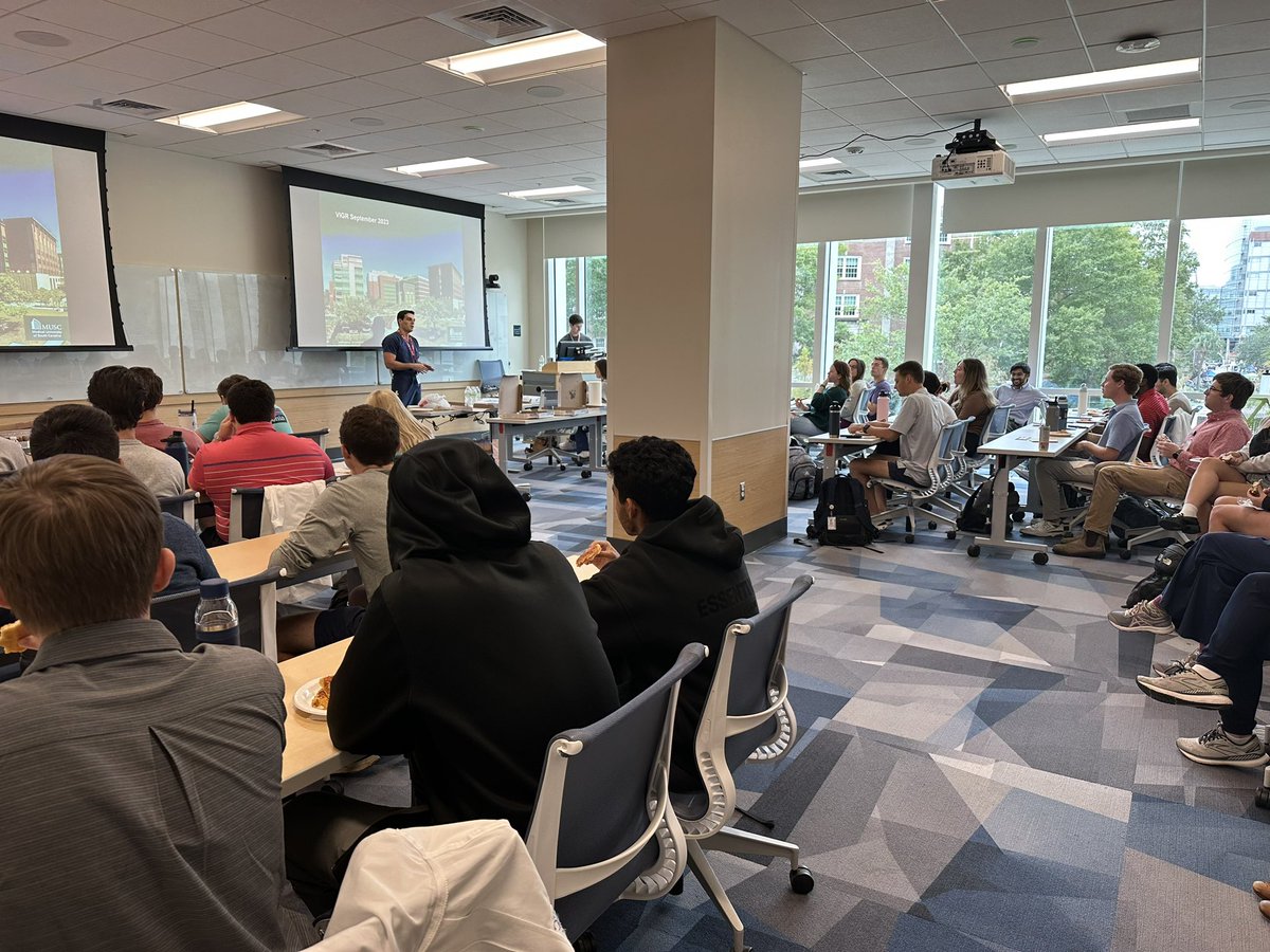 MarcHeince's tweet photo. 50 @MUSC_COM students have joined our Vertical Integration Grand Rounds session on clinical reasoning led by our amazing 4th year students! https://t.co/zBjo79r7pD