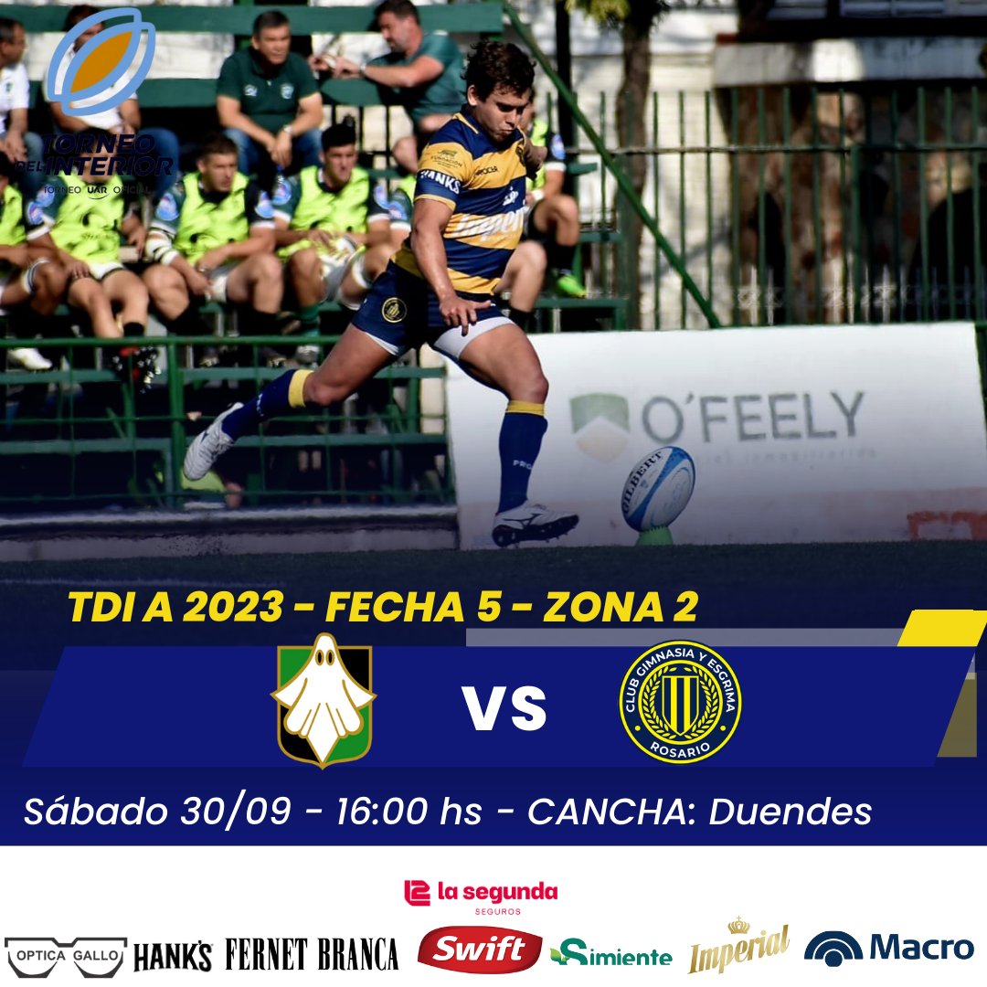 miclubGER's tweet photo. TDI A 2023 - Fecha 5 - Zona 2 - 30/09 - 16:00 hs
@DuendesRC  vs Gimnasia y Esgrima de Rosario 

¡Equipo confirmado!

¡Vamos Gimnasia! 
¡Vamos Mens Sana! 

@unionargentina 

#TDI #TorneoInteriorA  #rugby #somosrugby #SiempreGimnasia https://t.co/8CSQSbm0CN
