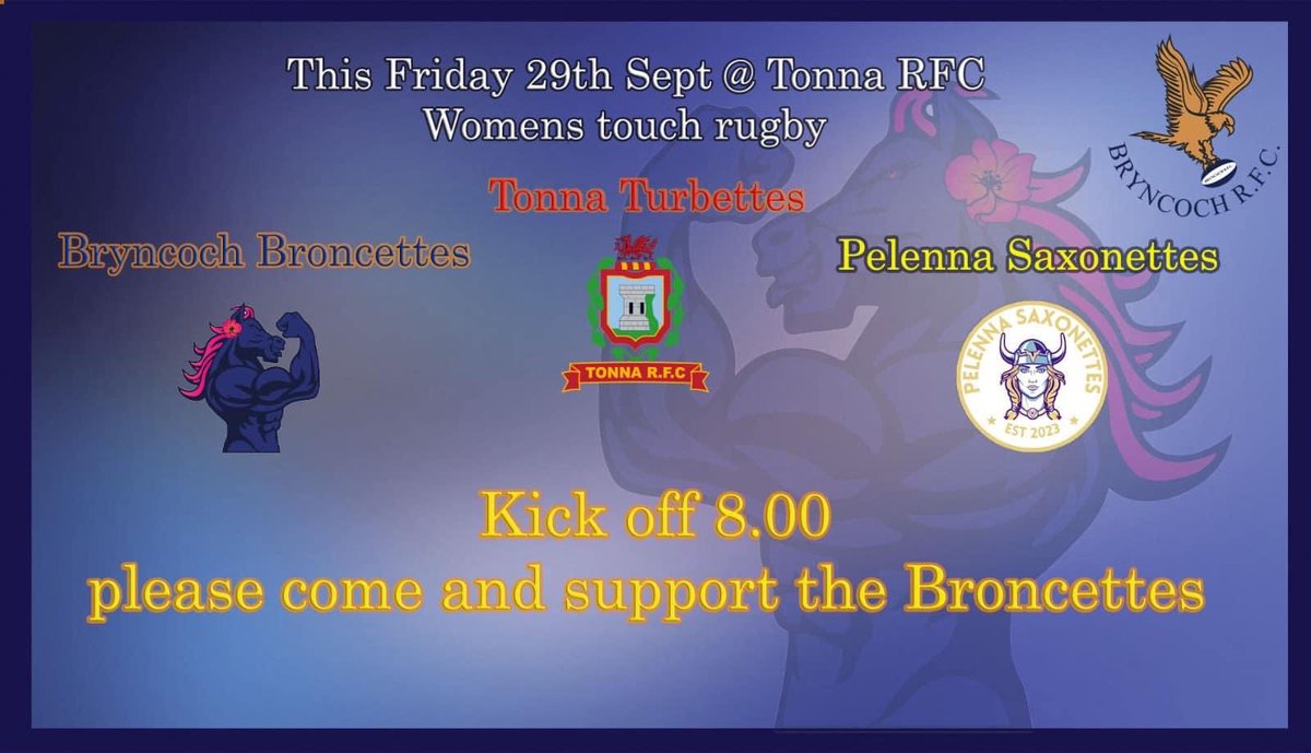Bryncoch Broncos (@bryncochbroncos) on Twitter photo Looking forward to a fantastic night of Ladies touch rugby. Great to see the community growing. Come along to support if you can. <a href="/BryncochRFC/">Bryncoch RFC</a> Looking forward to a fantastic night of Ladies touch rugby. Great to see the community growing. Come along to support if you can. <a href="/BryncochRFC/">Bryncoch RFC</a>