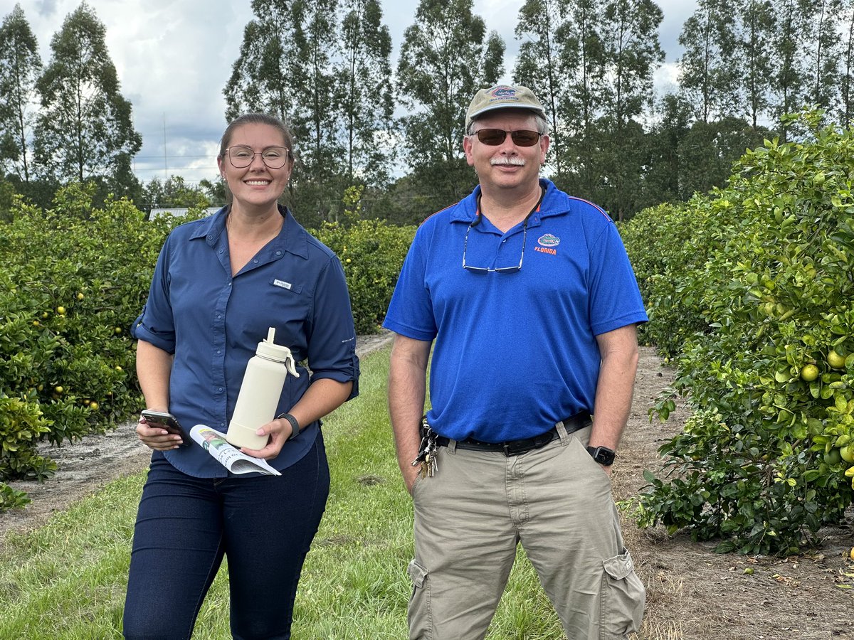 UFIFAS_IRREC's tweet photo. Yesterday afternoon #UFIFASIRREC Dr. Mark Ritenour and Dr. Flavia Zambon interviewed with a national CBS news team about the value of our #MillenniumBlock citrus ๐ grove and the #MACProject. Stay tuned for a positive news story from highly talented newscasters https://t.co/IfOGDWaT7U