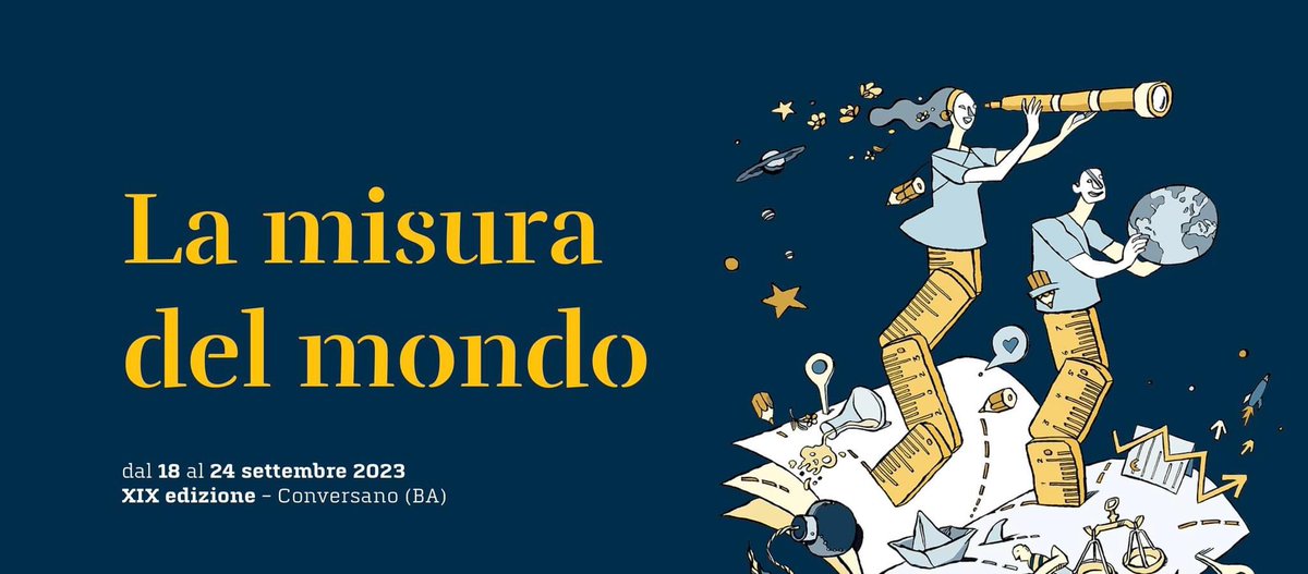 Festival culturale Lectorinfabula di Fondazione 'Giuseppe Di Vagno (1889-1921)'
Il tema di quest'anno è 𝐋𝐚 𝐦𝐢𝐬𝐮𝐫𝐚 𝐝𝐞𝐥 𝐦𝐨𝐧𝐝𝐨.
👉 QUI il PROGRAMMA:
lectorinfabula.eu/programma/

👉La nostra collaborazione
fondazionecasillo.it/news/1399-fond…

#lectorinfabula #festivalculturali