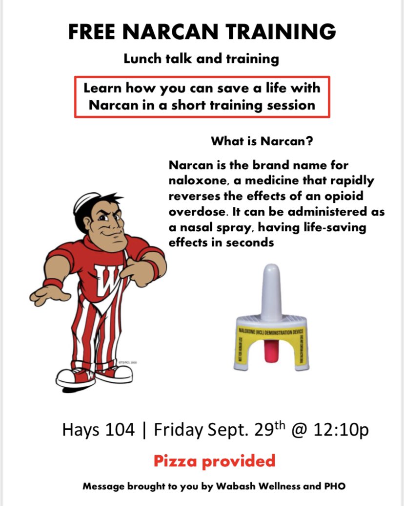 Come NOW to Hays 104 this important training! @wabashathletics @WabashPHO @WabashMHCC @Wabash_PreMed