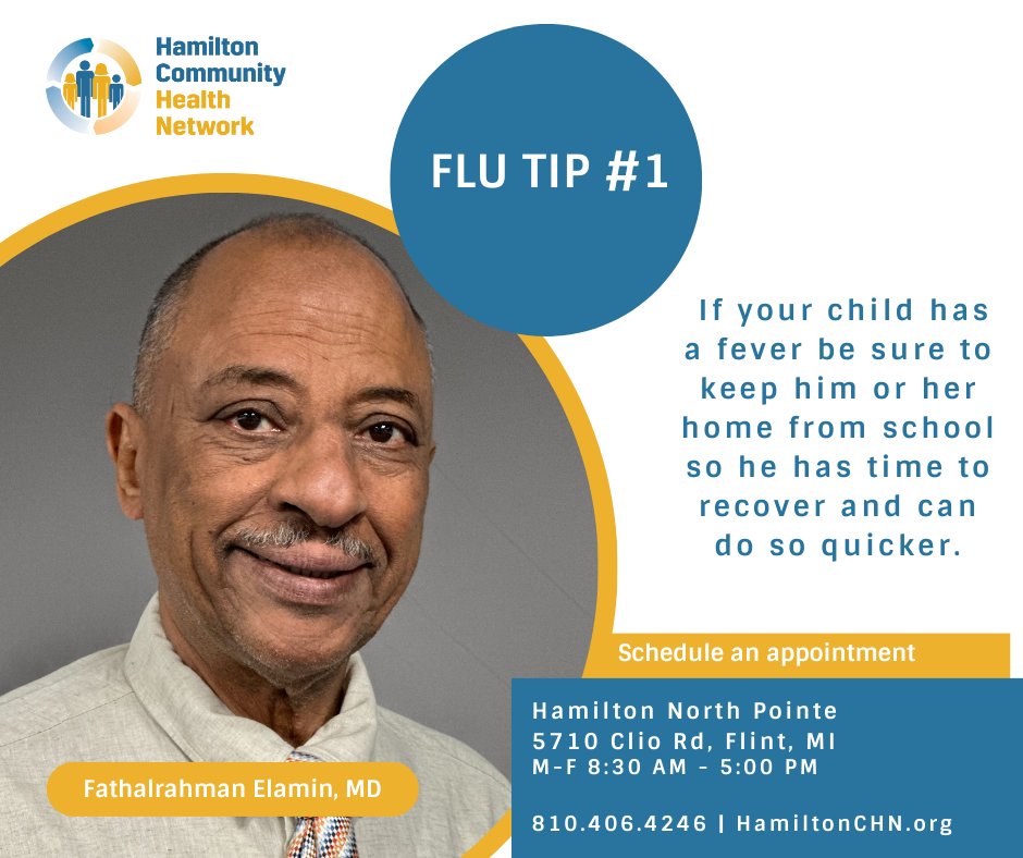 HamiltonCHN's tweet image. Flu season is upon us! Make sure to keep your children and others safe by keeping them home when they have a fever. #StoptheSpread #Flu #FluTips #Fever #Keepyourkidssafe #Children #Pediatrics #MD #DrElamin