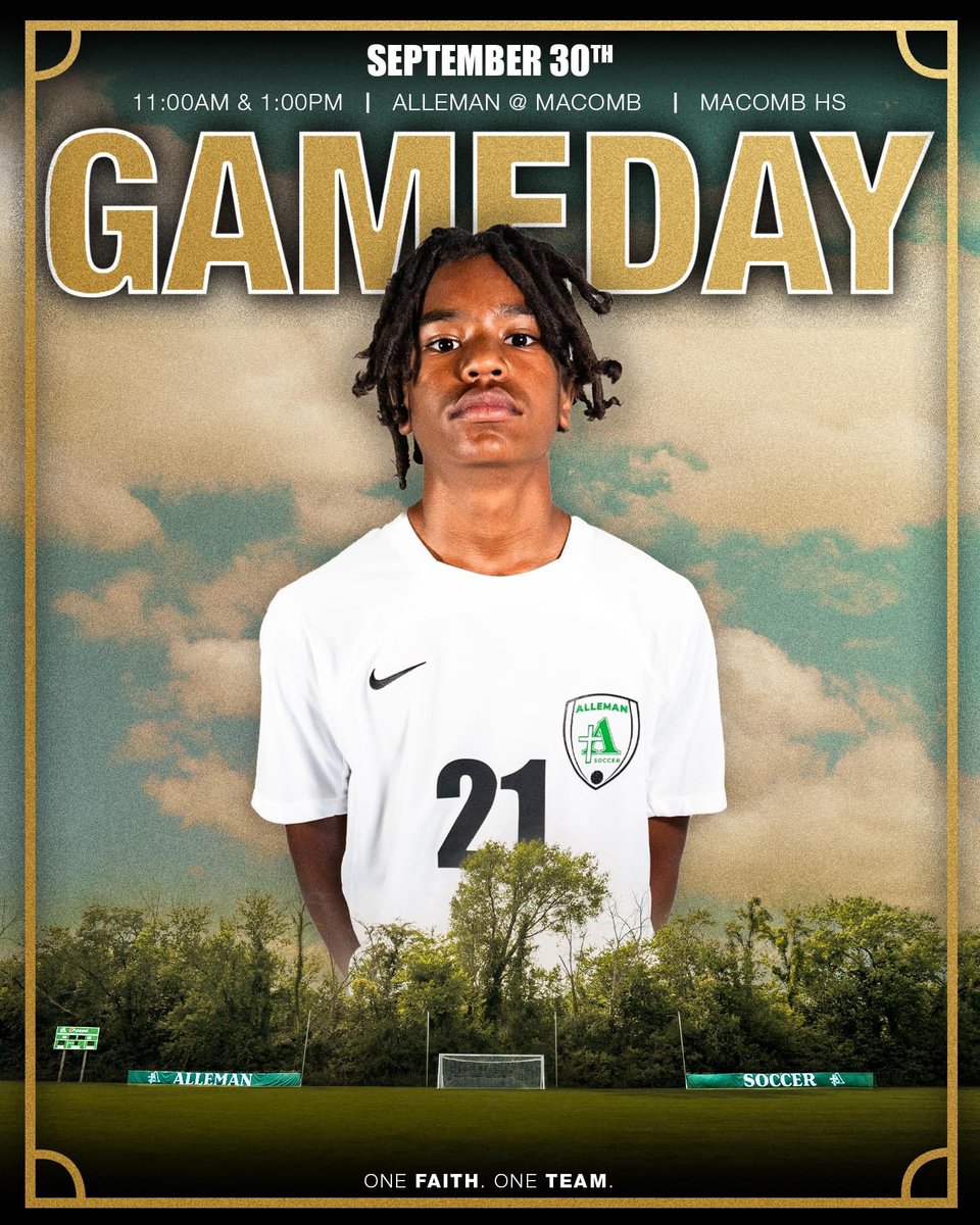 AllemanBSoc's tweet photo. On the Road Tomorrow ๐...
โ ๐๐๐๐๐๐๐ ๐๐๐๐๐๐๐๐ โ
๐ Macomb
๐
September 30th
๐ฐ๏ธ 11:00AM - Varsity
๐ฐ๏ธ JV after Varsity Game
๐ Macomb High School
#AllemanSoccer โ #OneFaithOneTeam https://t.co/TcX6AiA6HV