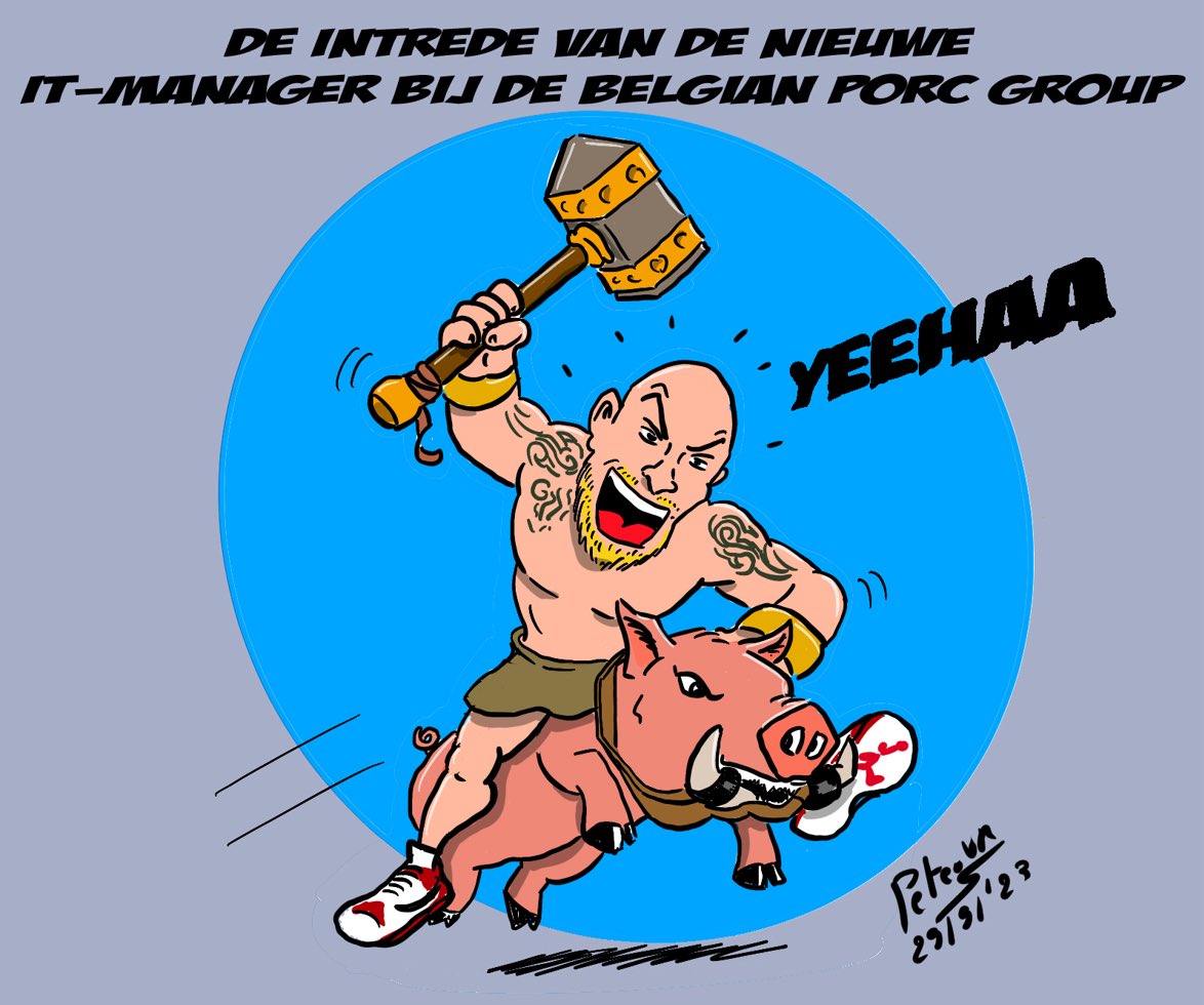 WouterMelon's tweet photo. Bedankt Peter Van Rietvelde (ex collega ⁦@azsintjan⁩) voor de mooie cartoon als afscheidscadeau! https://t.co/3GcNYGTH0V