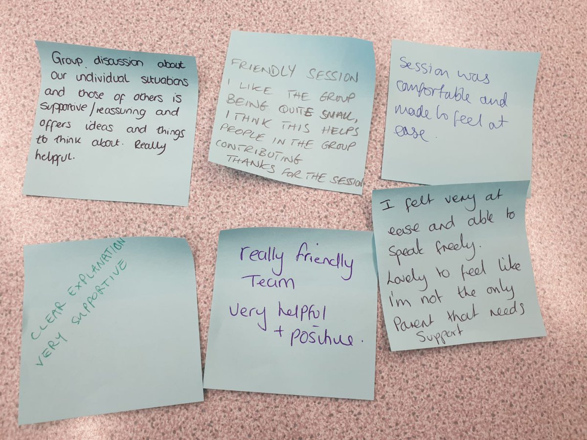 Nina53598682's tweet photo. Lovely feedback from a group of parents taking part in our parent led anxiety intervention ❤️#cathycresswell #MHST #CCSNHS https://t.co/htJlup97zF