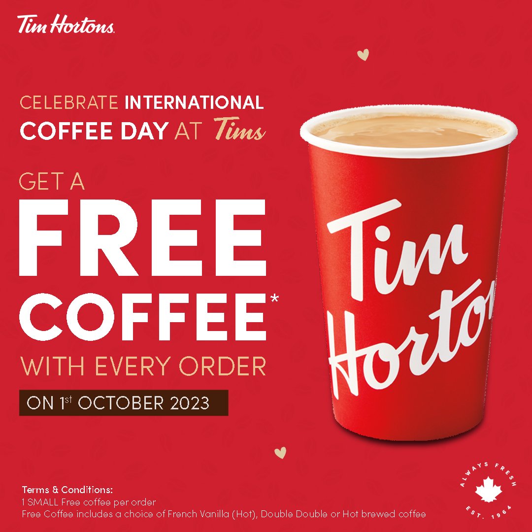 Tim Hortons International Coffee Day Promo Details