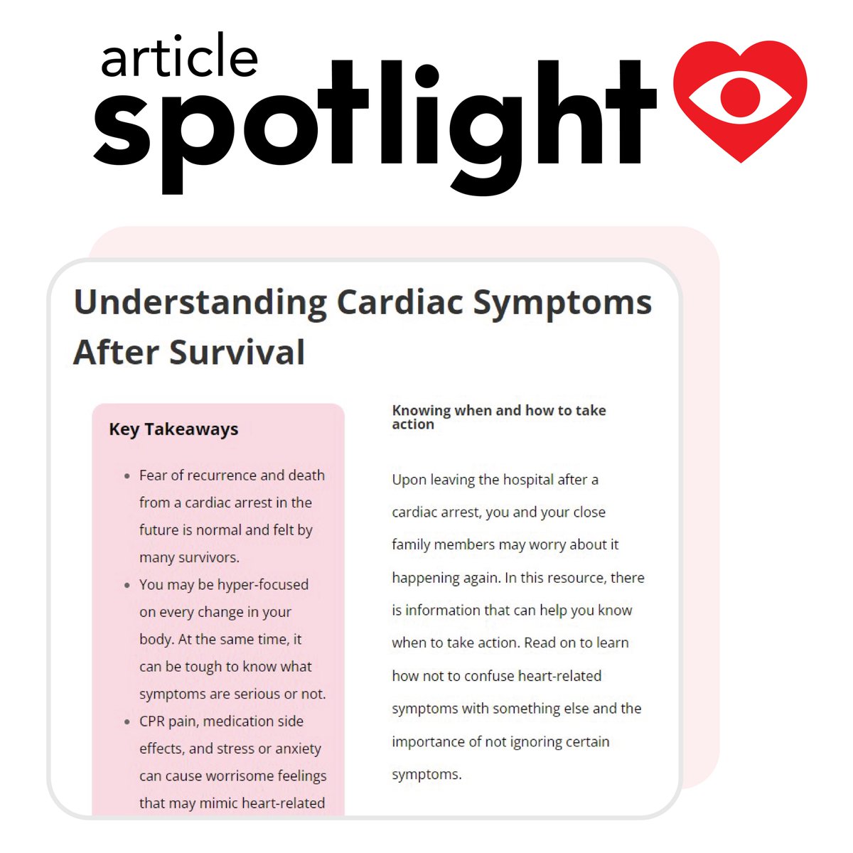 At Heartsight, we’re celebrating World Heart Day 💗 by highlighting the article “Understanding Cardiac Symptoms After Survival,' which assesses changes to their heart a survivor may experience. 👇

ourheartsight.com/understanding-…

#heartsight
#WorldHeartDay2023