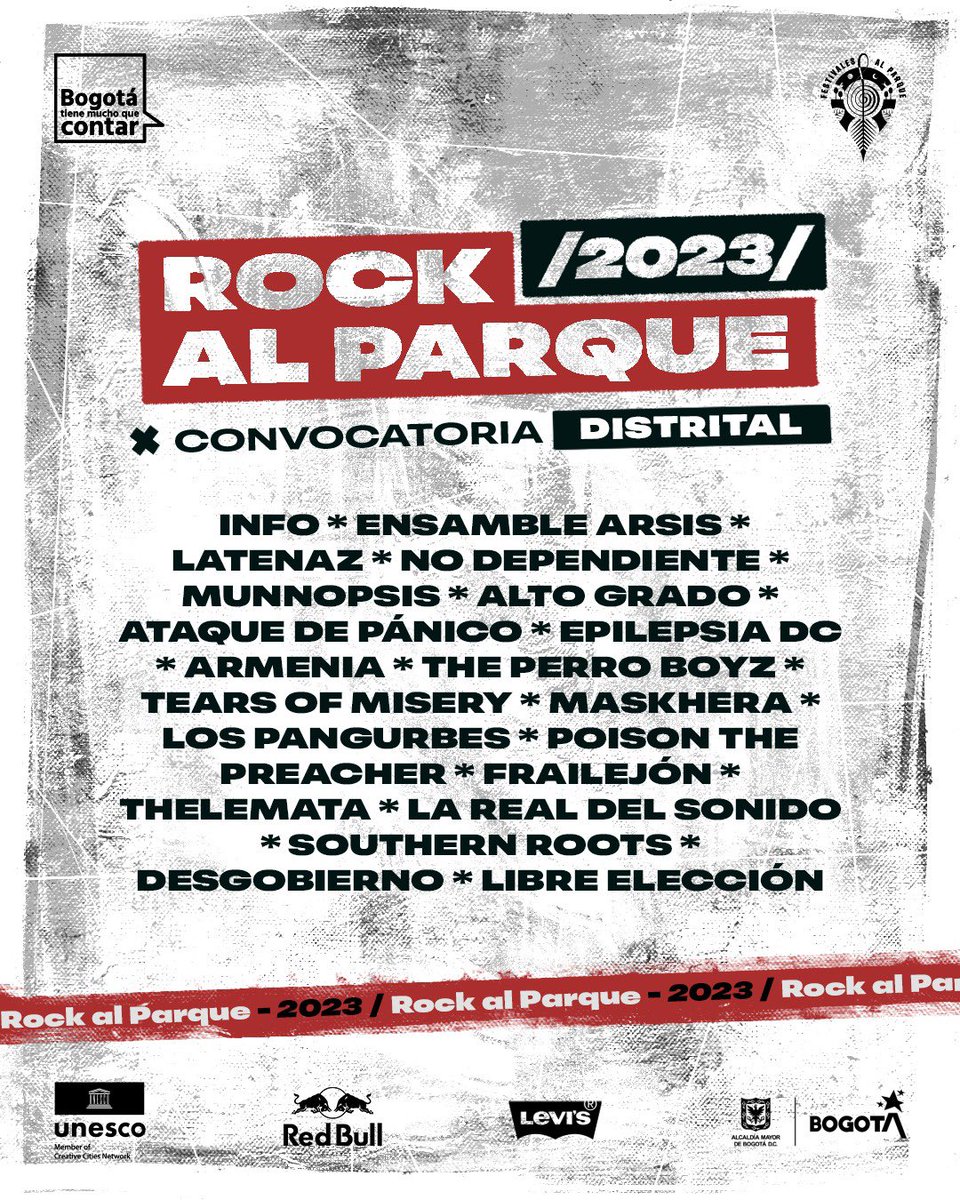 rockalparquefes's tweet photo. 🤘🎸 ¡Oficialmente presentamos las bandas distritales que estarán en #RockAlParque2023! 🎶🔥

👇🧵 https://t.co/8BKITDONEn