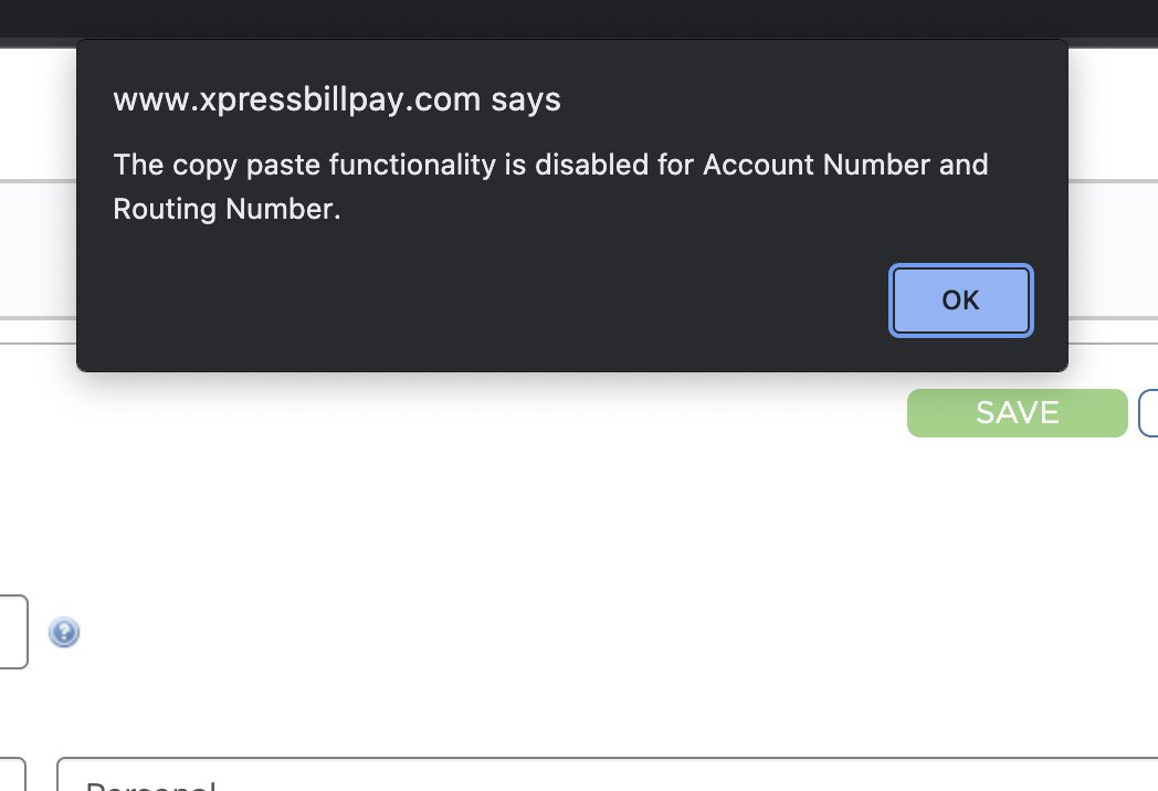 seen on a bill payment website
their response: "just know in the end it is for the security of yours and all others"
security theatre as a f-you to customers 😞