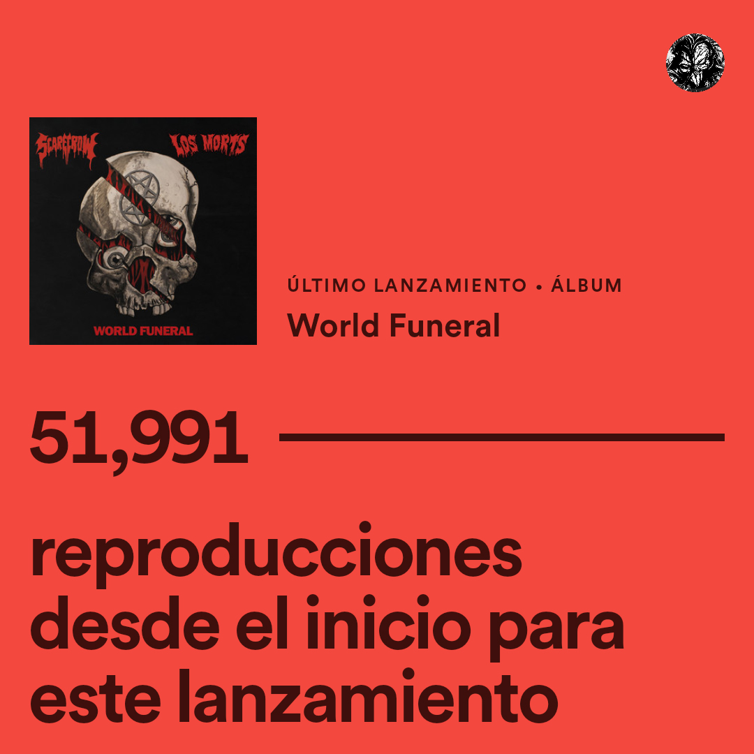MortsCultRec's tweet photo. A two weeks ago we released "WORLD FUNERAL" w/Scarecrow🔥
Thanks for so much love to all the ghouls who have taken the time to check it out and to those who bought it digitally or CD. 
‘’WORLD FUNERAL"
AVAILABLE NOW ON CD/DIGITAL: https://t.co/ZoGIb75WDT
#horrorpunk #worldfuneral https://t.co/zCkiX5XdWl
