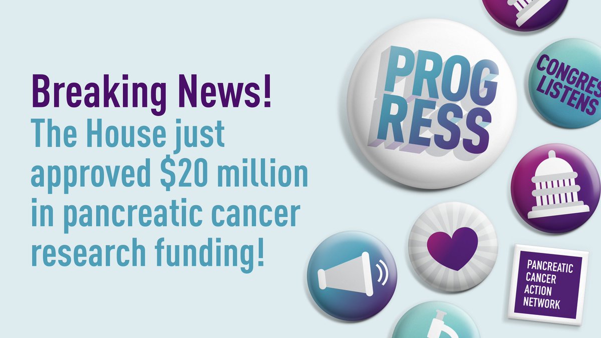 THIS JUST IN: Update from Capitol Hill! 🚨 The House of Representatives have passed their version of the bill that funds the Pancreatic Cancer Research Program at the DoD, and it includes an increase to $20M in dedicated #pancreaticcancer research funding! But our work’s not…