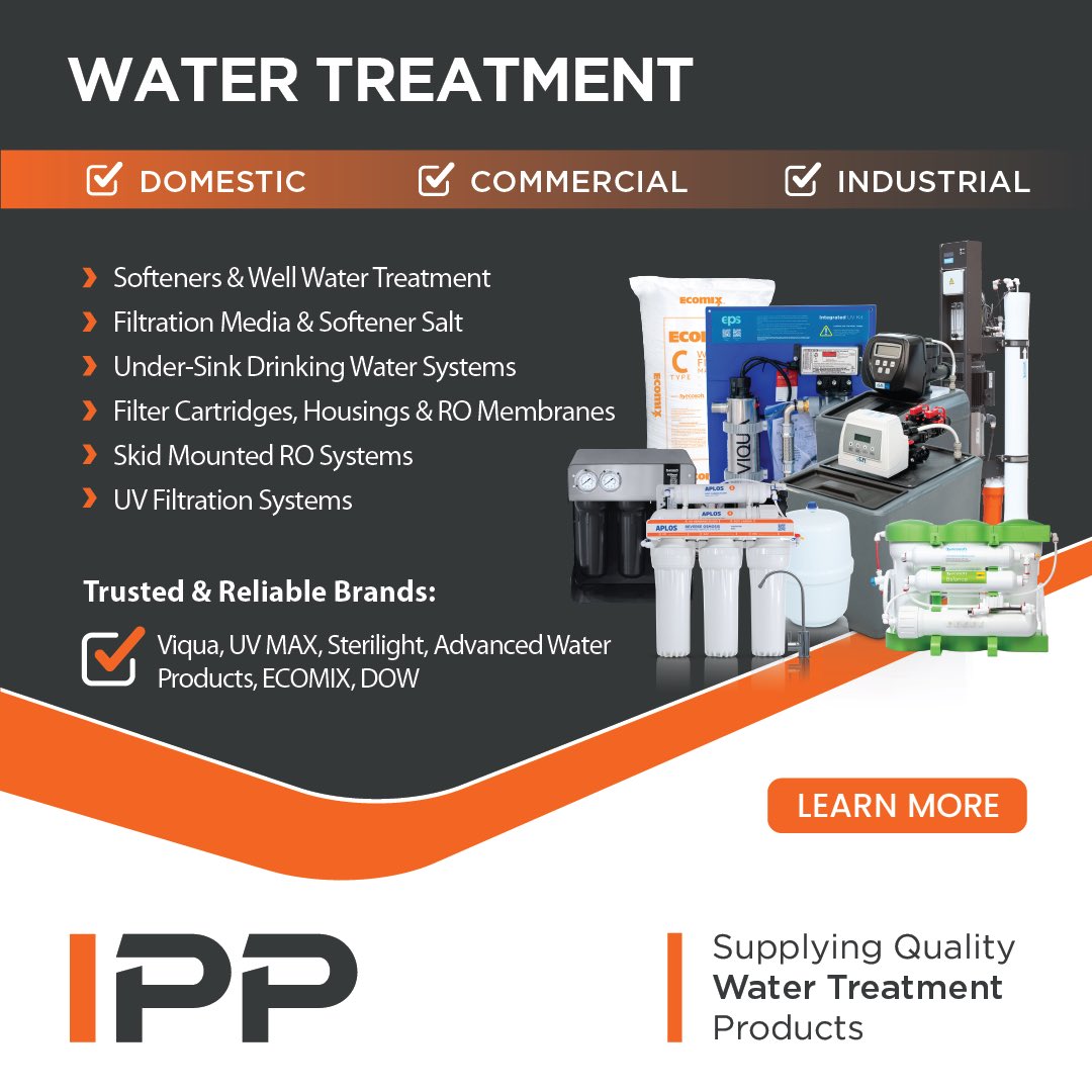 EPSWater (@epswater) on Twitter photo Today's IPP Insight is on our water treatment offering from trusted global brands - a completely new product line for our customers - with domestic, industrial & commercial applications catered for.
Call us in Churchtown on 01 298 9560 or info@ipp.ie
#ProgressiveSolutions! Today's IPP Insight is on our water treatment offering from trusted global brands - a completely new product line for our customers - with domestic, industrial & commercial applications catered for.
Call us in Churchtown on 01 298 9560 or info@ipp.ie
#ProgressiveSolutions!