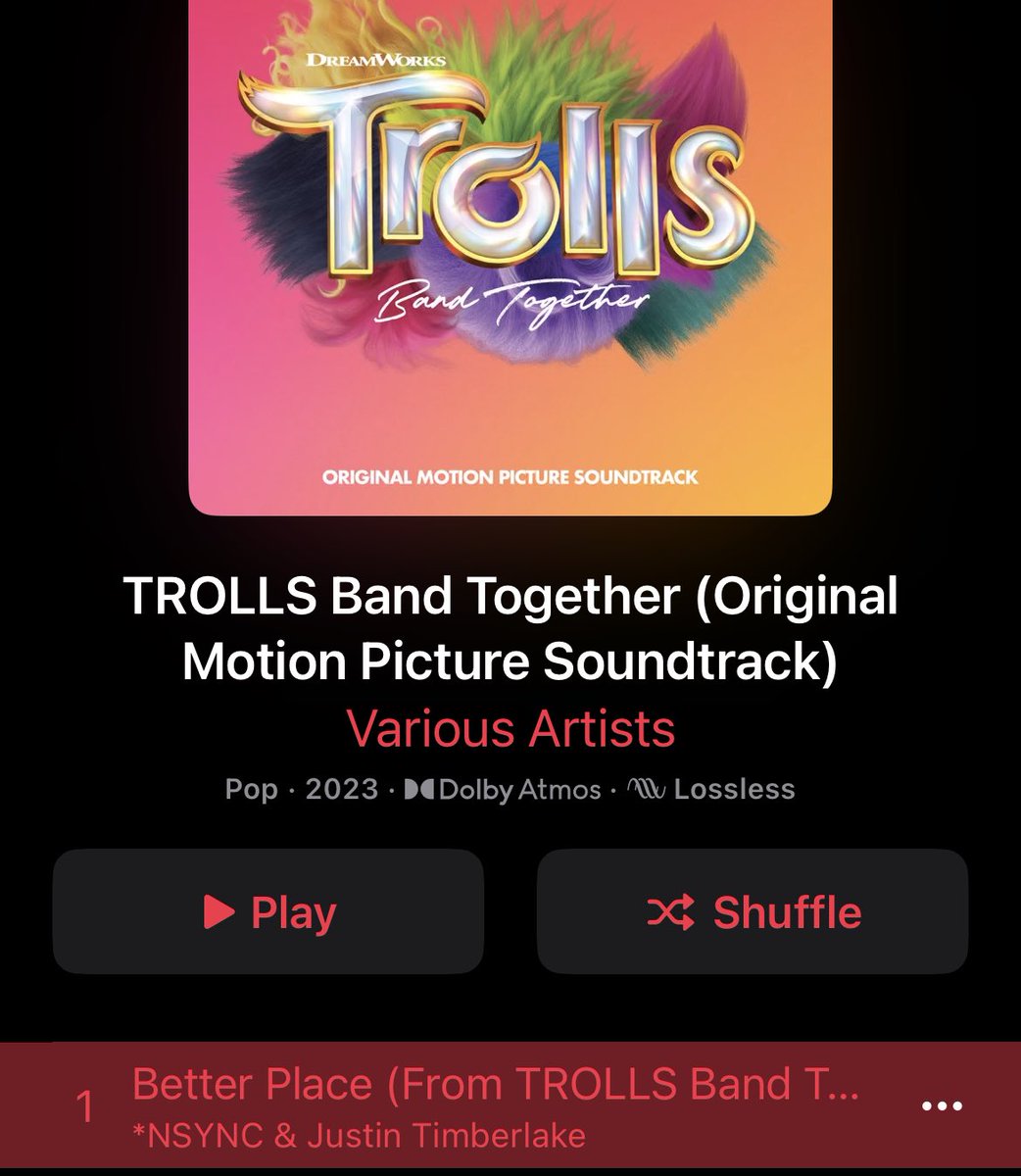 RachelCrader's tweet photo. “*NSYNC and Justin Timberlake” 🫠🙄🙄🙄

All these years, all the hype…for a soundtrack song you can barely hear the harmonies on. I’m mad online about something dumb and inconsequential (which is honestly a nice change of pace from real problems 😅). https://t.co/mnnTWXt6lD