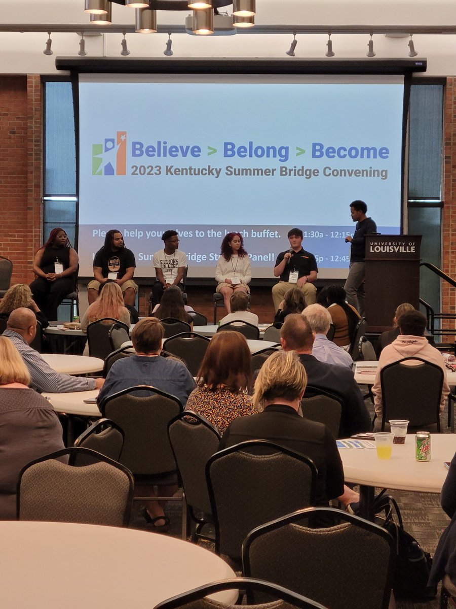 RobinHebert3's tweet photo. Not to play favorites,  but the #StudentPanel ROCKS. #Friends #AmazingStories #GettingStarted #Restarting #StayingIn #Community #Belonging #Academics @CEC_KY @apelli2 @CPENews #KYSummerBridge https://t.co/B2C5CTlPYj