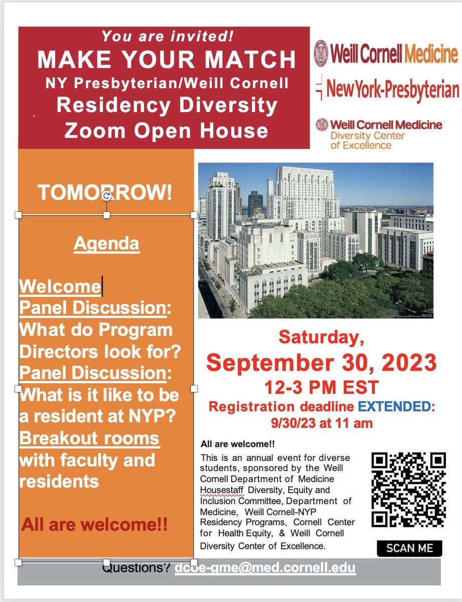 Med students--event tomorrow! #Match2024 #ERAS2024 #DiversityandInclusion @AAMCtoday