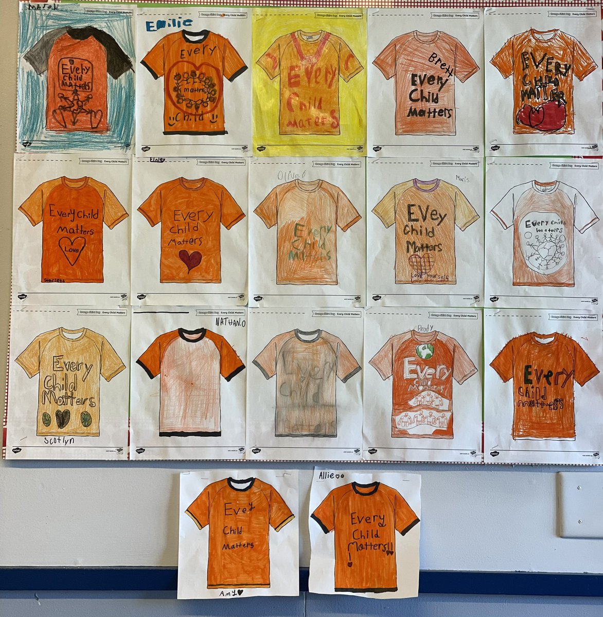 Designing our own orange shirts for this special day. @SFOAschool @NLESDCA @SISNLESD