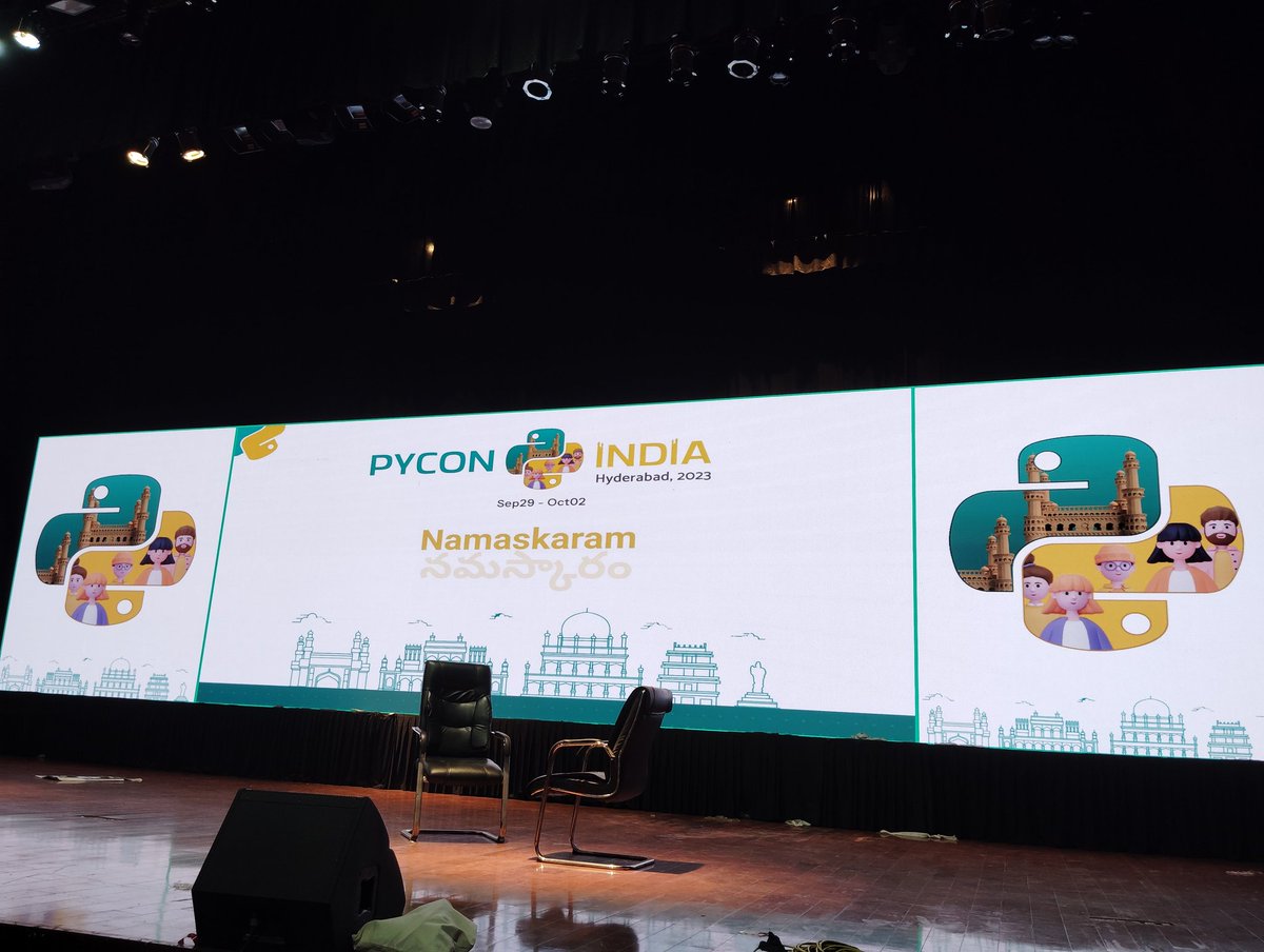 Screen testing in progress for <a href="/pyconindia/">PyCon India</a> 2023 conference day