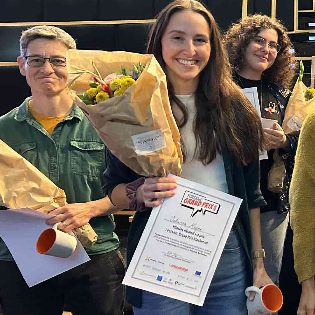 Stort grattis Johanna Mayer, <a href="/karolinskainst/">Karolinska Institutet</a> som vann Stockholms deltävling i #ForskarGrandPrix!