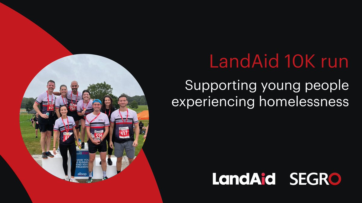 Last week, some of our colleagues laced up their running shoes to raise money for young people experiencing homelessness. Since 2005, we have been working with @LandAid supporting vulnerable youth with accommodation and providing them with skills training. #ResponsibleSEGRO