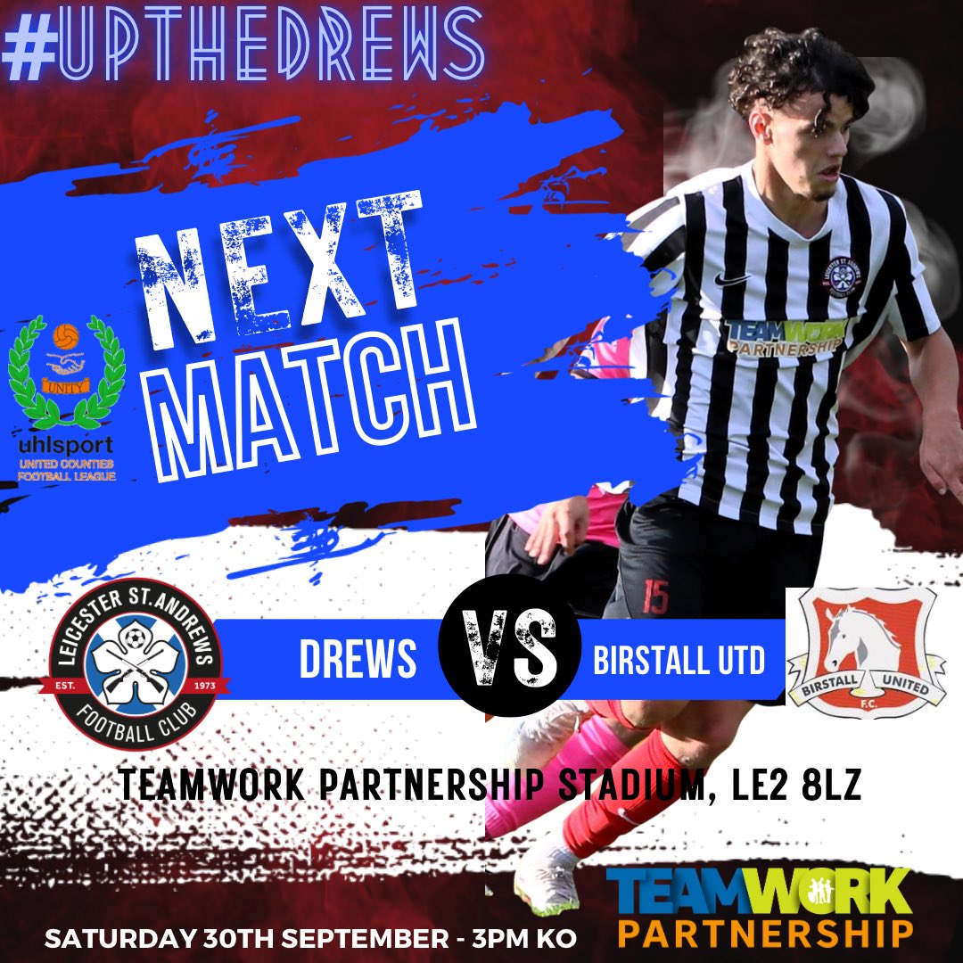 Standrewsbar's tweet photo. League action tomorrow and we host @birstall_united 
#upthedrews⚫️⚪️⚫️⚪️ https://t.co/TUqFYiW5jm