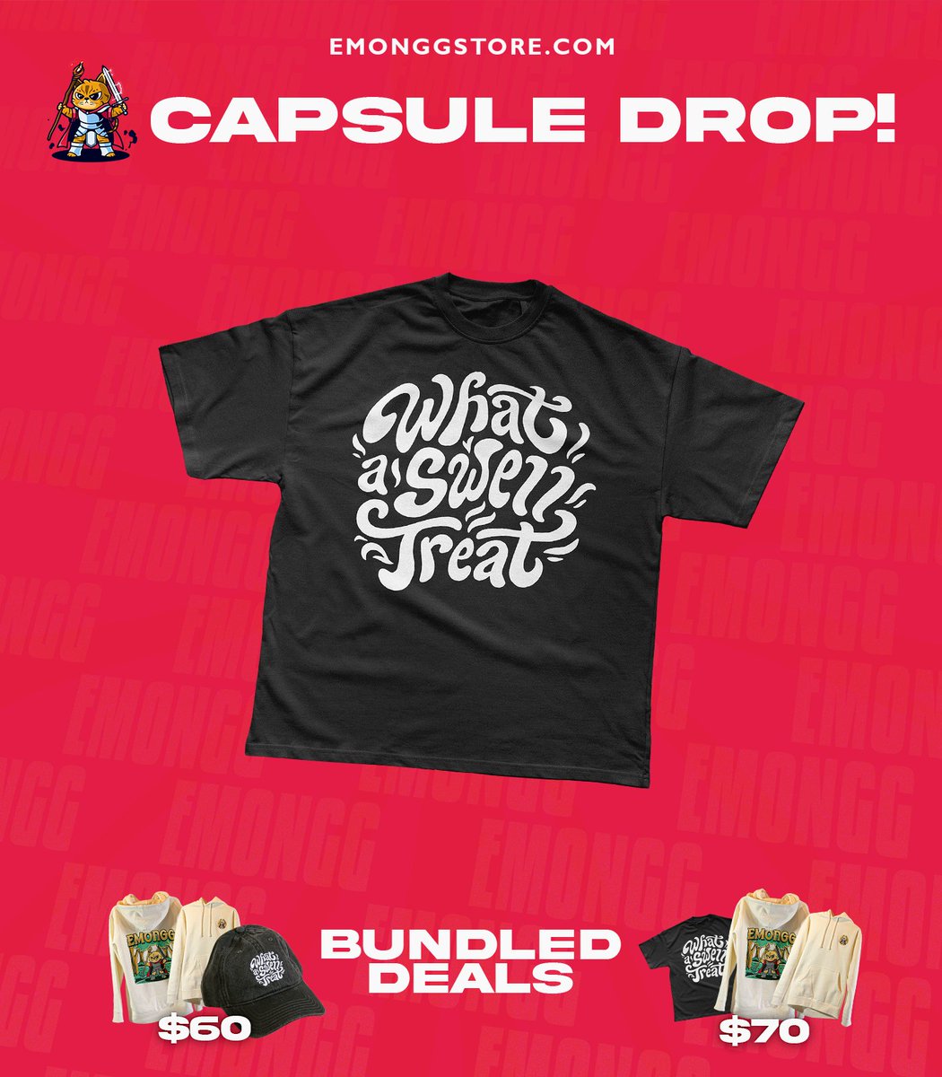 emonggtv's tweet photo. What a swell treat, the merch store is back up with some bundled deals!

Check out https://t.co/srtnSlUFY2 https://t.co/463vBA5YyA