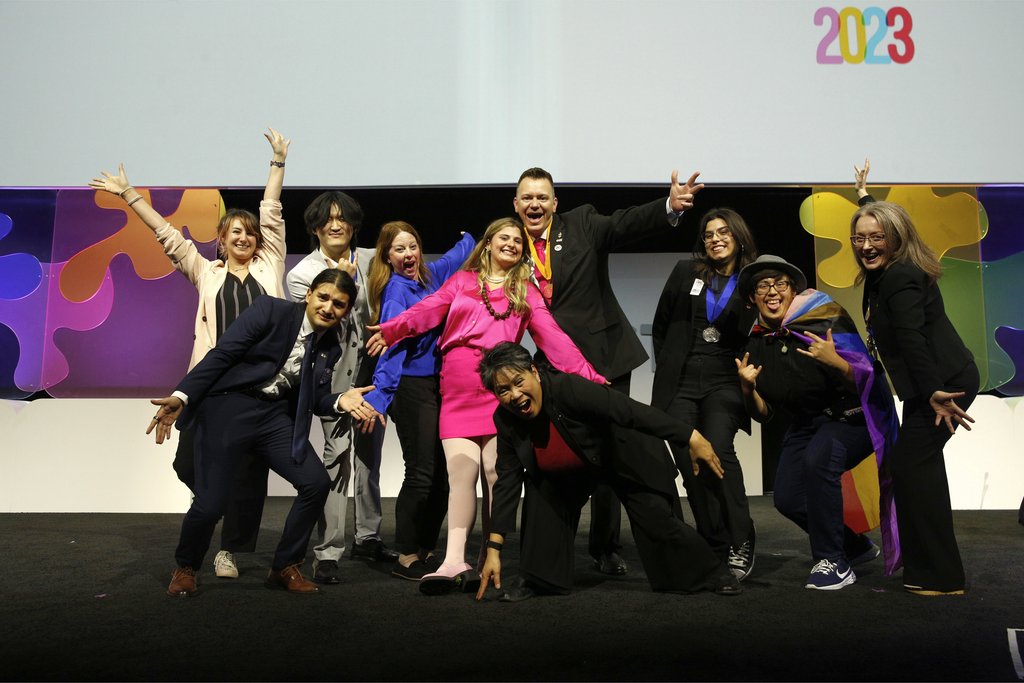 PHITHETAKAPPA's tweet photo. #PTKAwarenessWeek: It's Flashback Friday! Share a picture of your favorite PTK memory and tag @phithetakappa.
Here's our throwback to PTK Catalyst with our amazing 2022-2023 international officer candidates. 🤩 https://t.co/eKnOFKkWkW